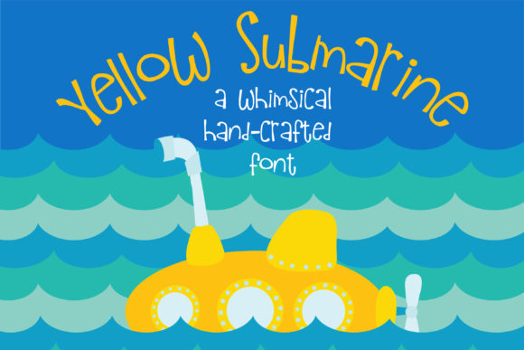 Yellow Submarine Font Poster 1
