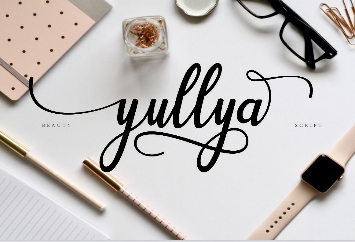 Yullya Script Font Poster 1