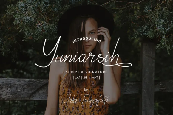 Yuniarsih Script Font Yuniarsih Script Font Poster 1