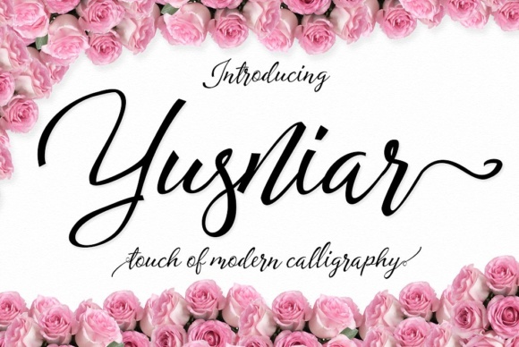 Yusniar Script Font Poster 1