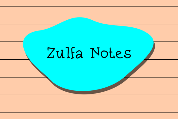 Zulfa Notes Font Poster 1
