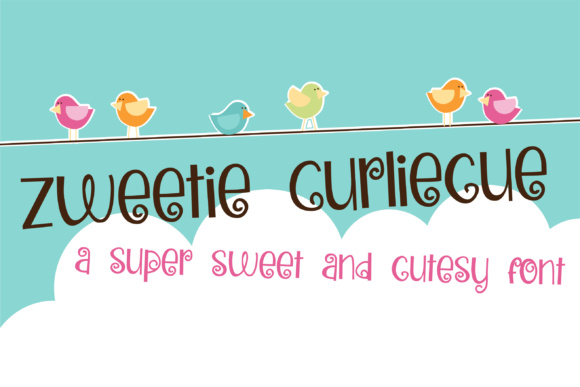 Zweetie Curliecue Font Poster 1