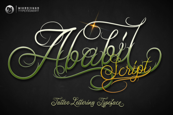 Ababil Script Full Font Ababil Script Full Font Poster 1