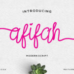 Afifah Script Font Poster 1