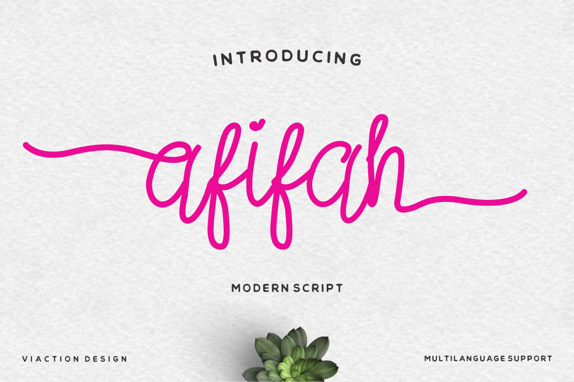 Afifah Script Font Poster 1