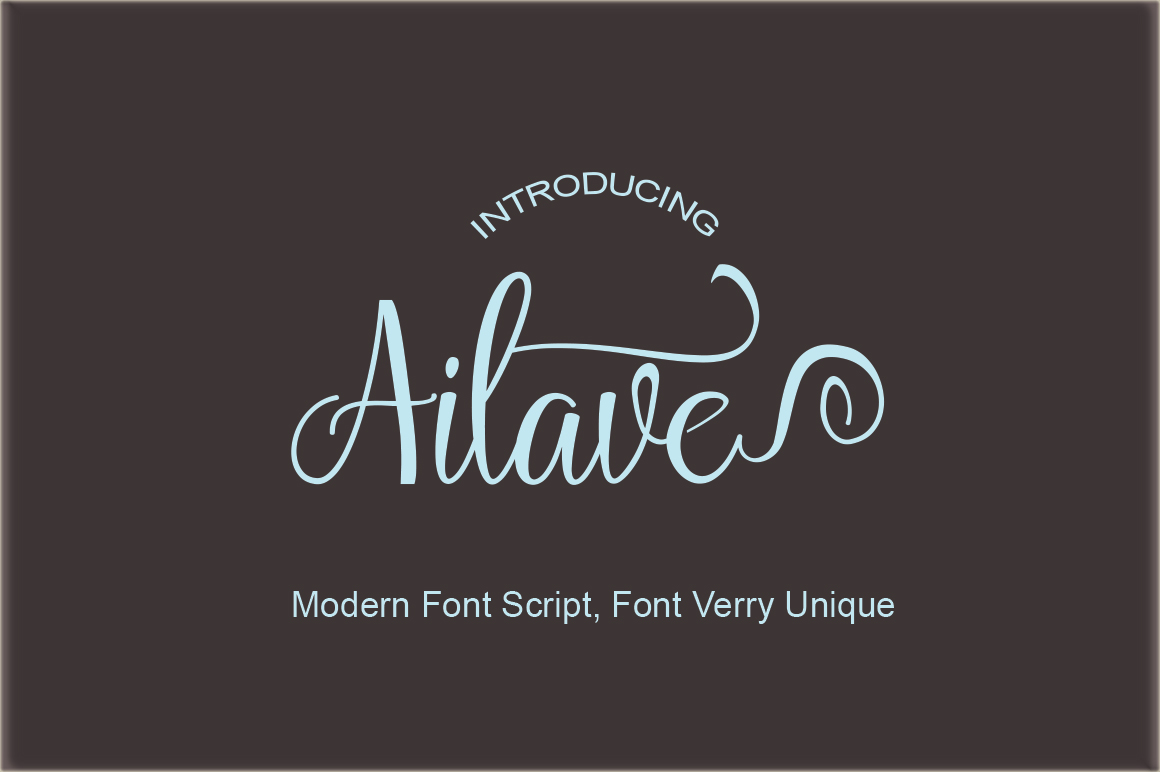 Ailave Font Poster 1