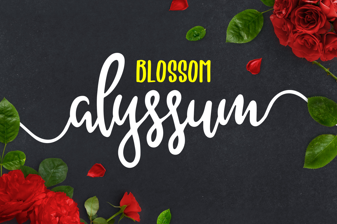 Alyssum Blossom Font Poster 1