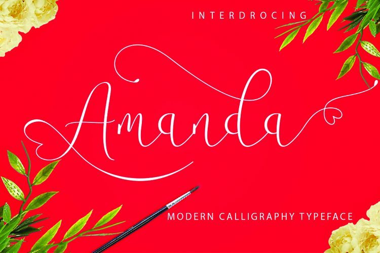 Amanda Font Poster 1