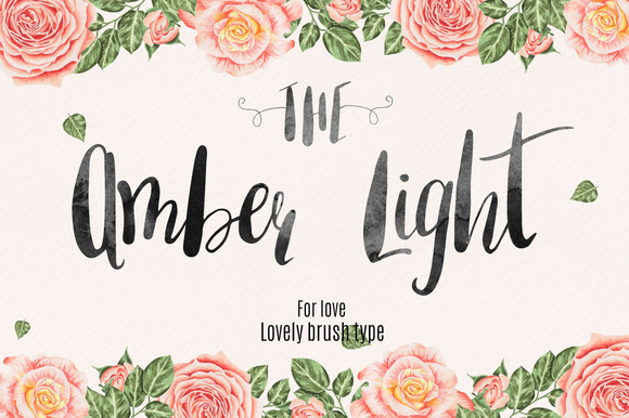 Amber Light Font Poster 1