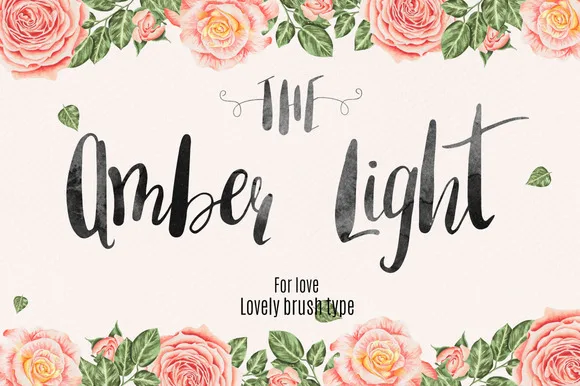 Amber Light Font Amber Light Font Poster 1