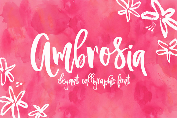 Ambrosia Script Font Poster 1