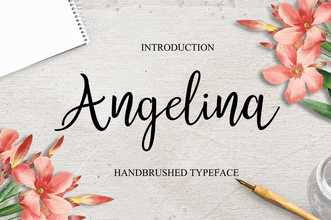 Angelina Script Font Poster 1