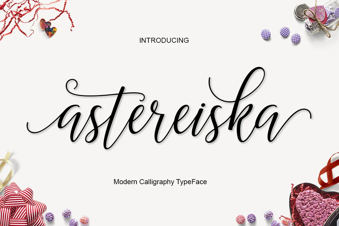Astereiska Script Font Poster 1