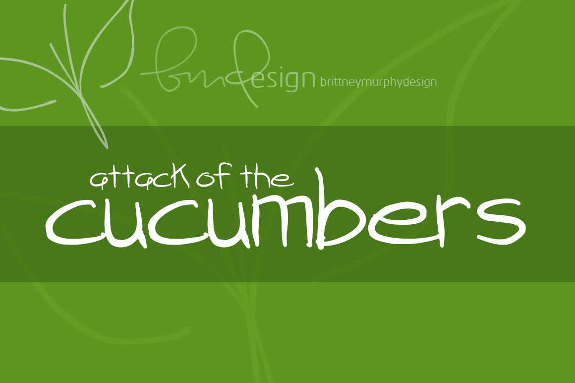 Attack of the Cucumbers Font Poster 1