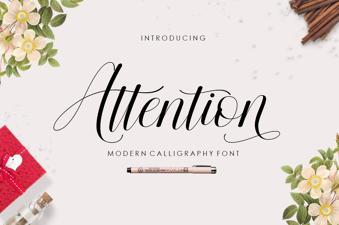 Attention Font Poster 1