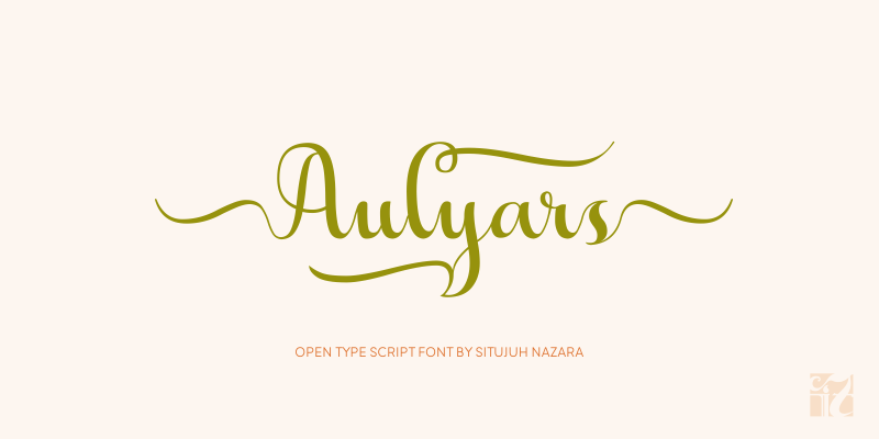 Aulyars Font Aulyars Font Poster 1