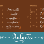 Aulyars Font Poster 2