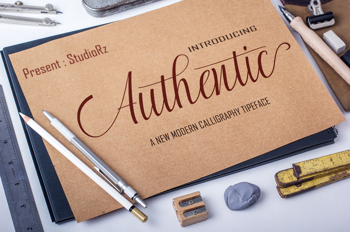 Authentic Font Poster 1