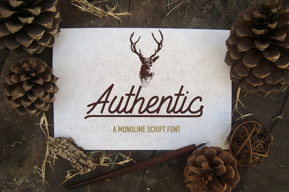 Authentic Font Poster 1