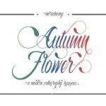 Autumn Flower Font Poster 1