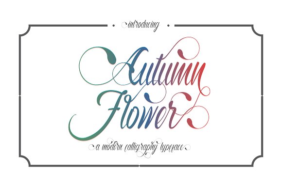 Autumn Flower Font Poster 1