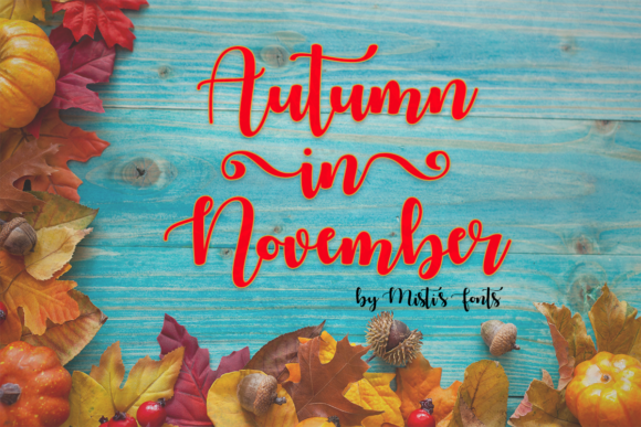 Autumn in November Font Poster 1