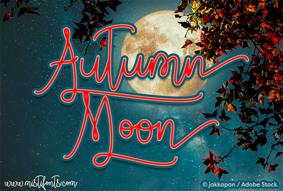 Autumn Moon Font Poster 1