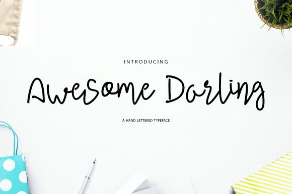 Awesome Darling Font Poster 1
