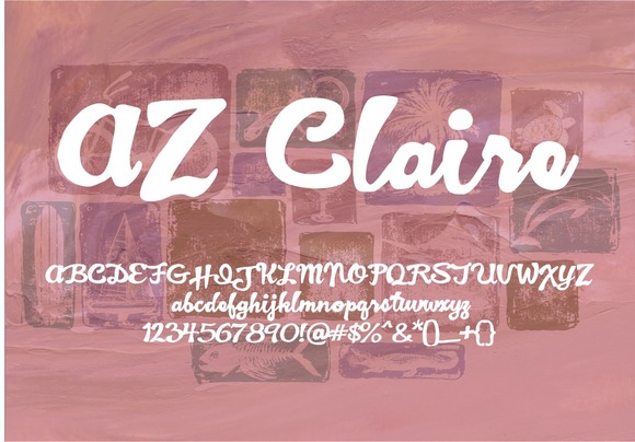 AZ Claire Font Poster 1