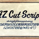 AZ Cut Script Font Poster 1