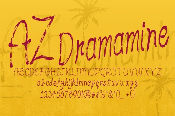 AZ Dramamine Font Poster 1