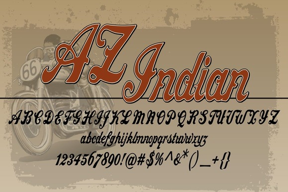 AZ Indian Font Poster 1