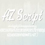 AZ Script Font Poster 1