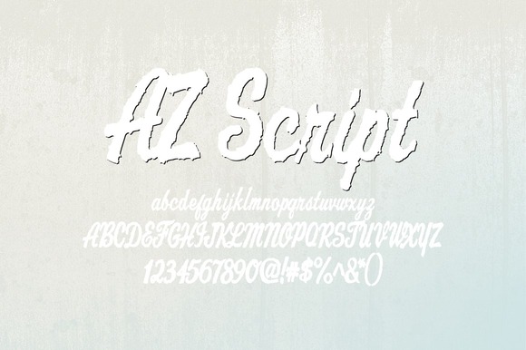 AZ Script Font Poster 1