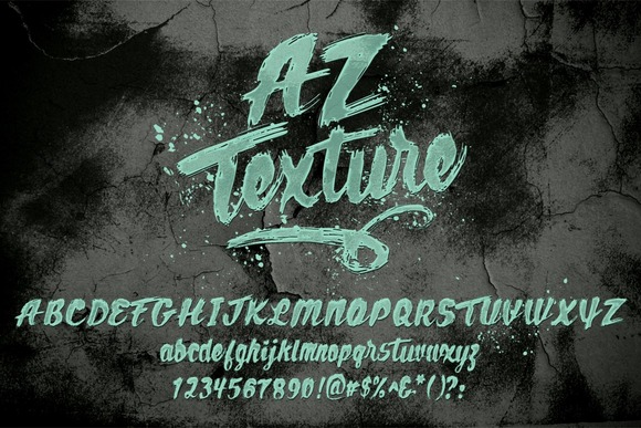 AZ Texture Font Poster 1