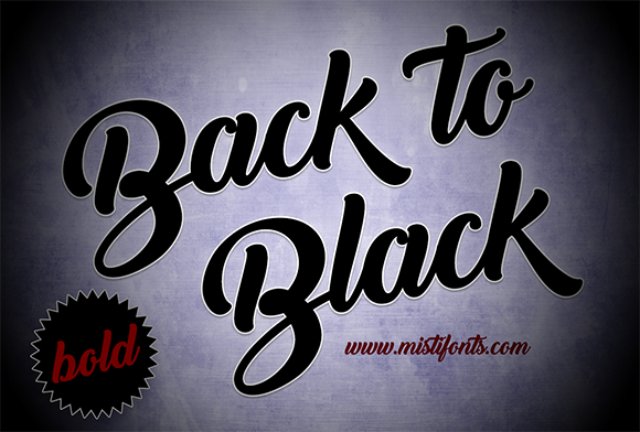 Back to Black Font Poster 1