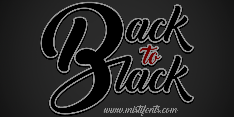 Back to Black Font Poster 1