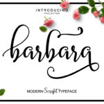 Barbara Script Font Poster 1