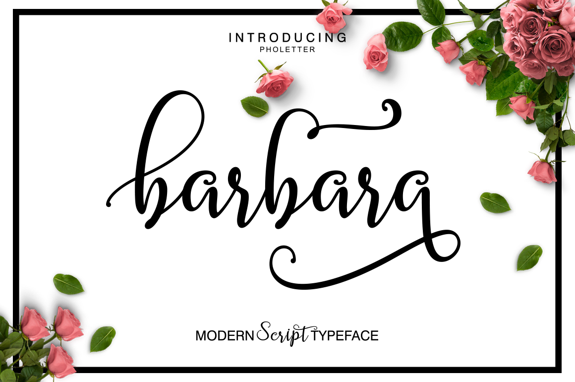 Barbara Script Font Poster 1