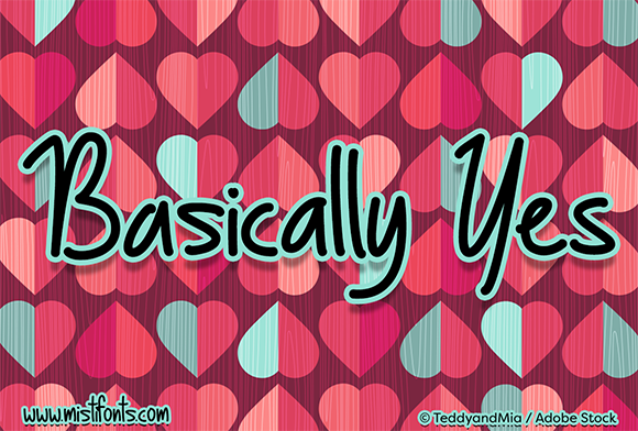Basically Yes Font Poster 1