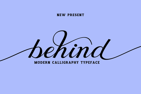 Behind Script Font