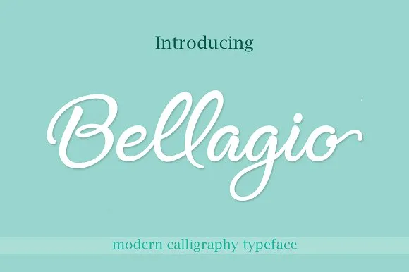 Bellagio Font Poster 1
