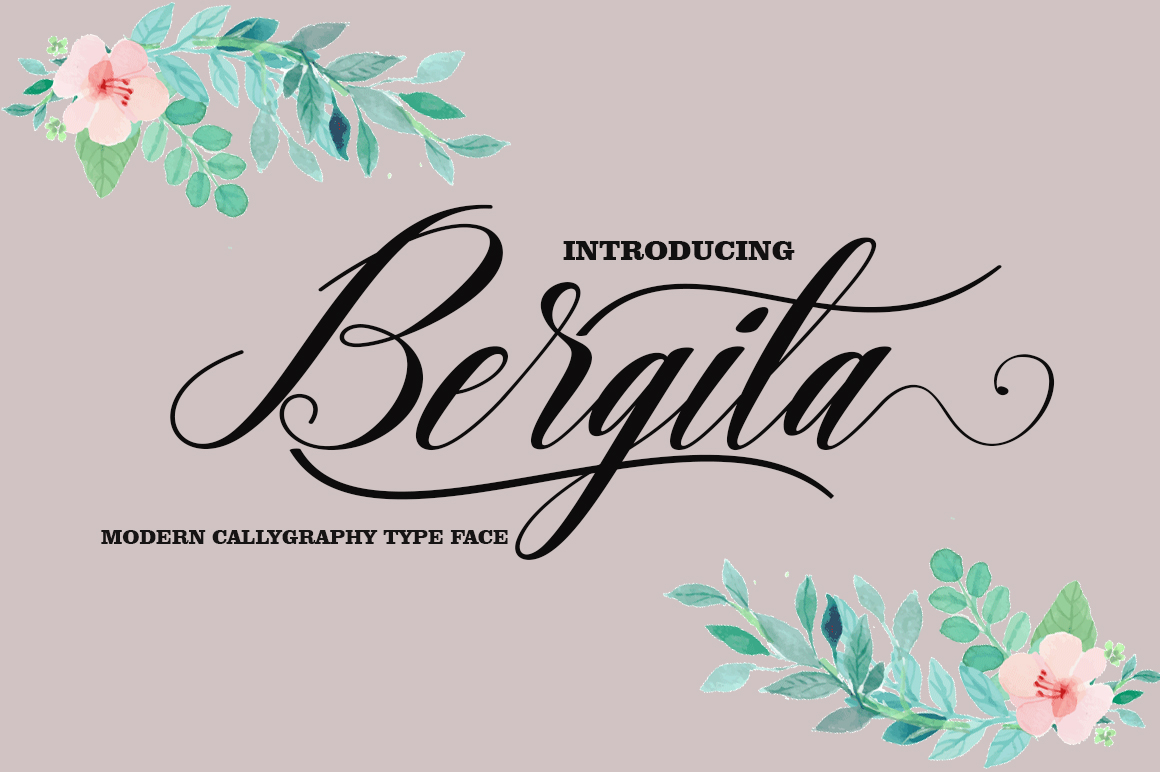 Bergita Font Poster 1