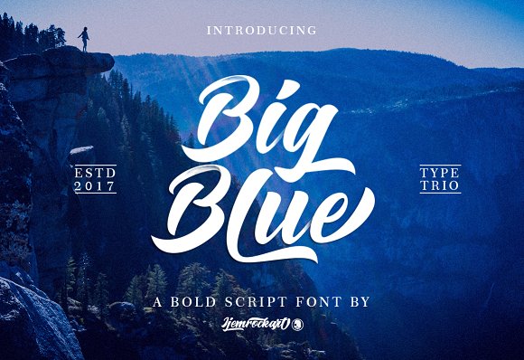 Big Blue Font Poster 1