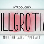 Billgrotia Script Font Poster 11