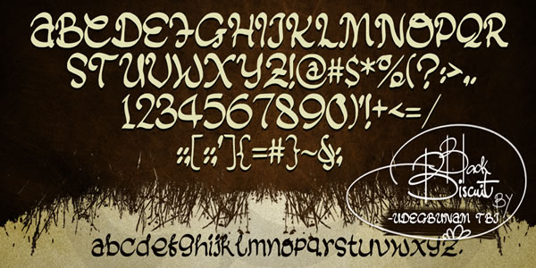 Black Biscuit Font Poster 1