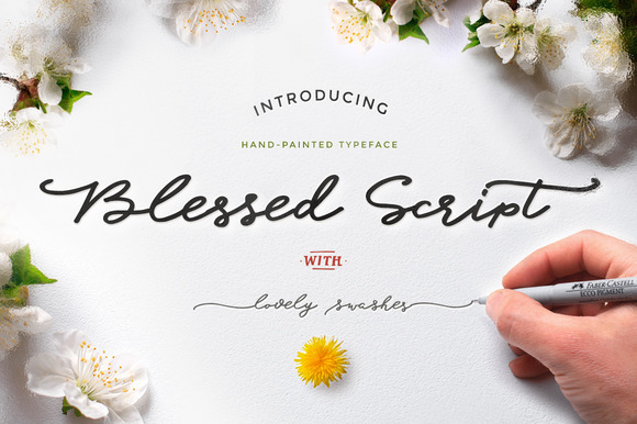 Blessed Script Font Poster 1