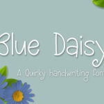 Blue Daisy Font Poster 1