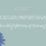 Blue Daisy Font Poster 2