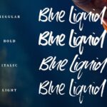 Blue Liquid Font Poster 11